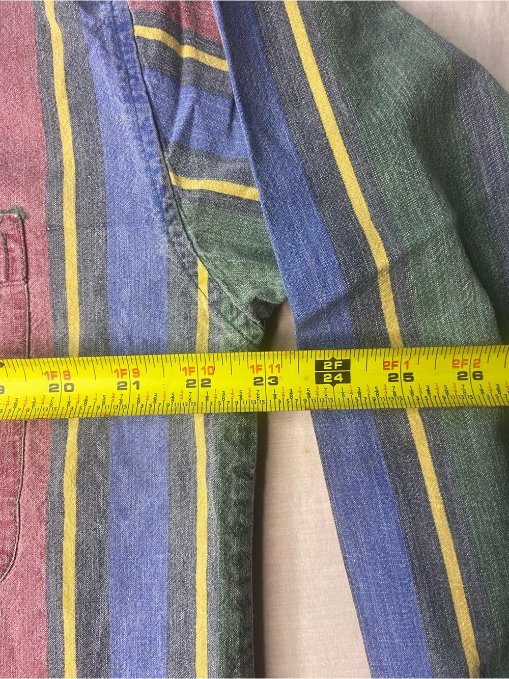 Men's Multicolor Striped Button-Up Shirt - Casual Long Sleeve - Picture 8 of 8